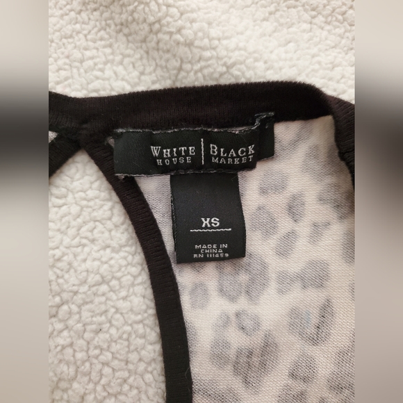 White House Black Market Cheetah Print Top - Picture 3 of 4